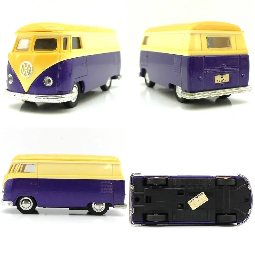 Lot of 4 Vintage VW Volkswagen Beetle Bus Toy Cars Diecast Plastic Collectibles